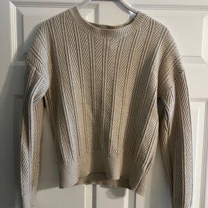 Joie Beige Chevron Knit Sweater